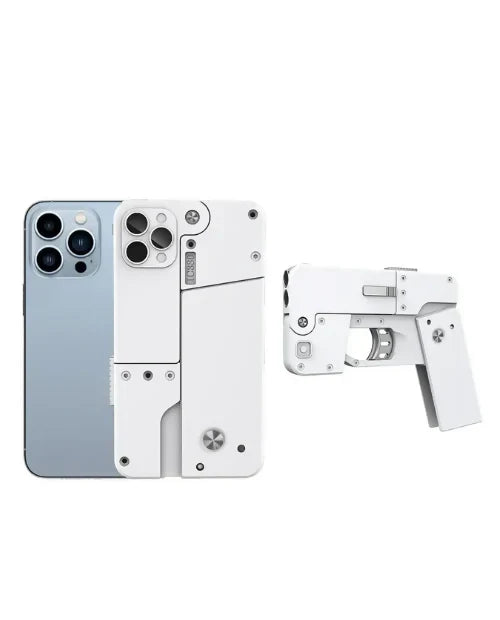 Creative Folding Toy Gun – Soft Bullet Mobile Phone Shape Blaster for Adults & Kids