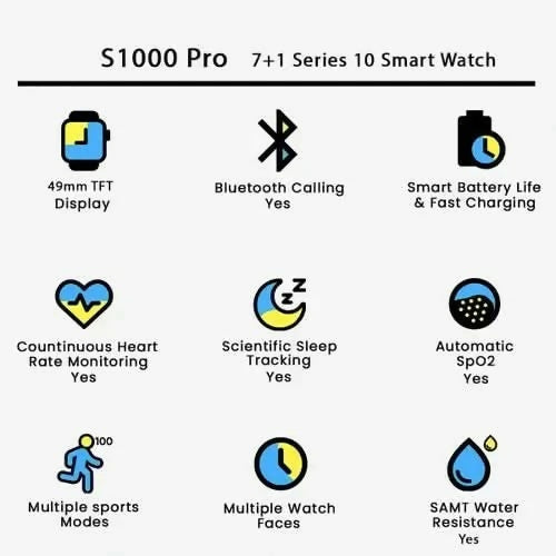 S1000 Pro 7+1 Series 10 Smart Watch