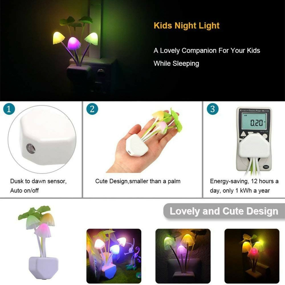 Mushroom Night Light Plug-in Sensor Lamp